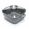 Kvadratinis indukcinis marmurinis LIETUS PUODAS 5,5 L 26cm ZILNER GR22