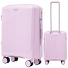 Lagaminas Wings CKT02, S, šviesiai rožinis 55x40x20cm Ryanair ir Wizzair,polipropilenas , TSA spyna