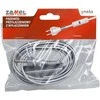 Laidas su elektros kištuku ir jungikliu Zamel 2x0.5mm2 190cm sidabro sp.