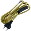 Laidas su elektros kištuku ir jungikliu DPM 2.5m geltonas/žalias