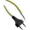 Laidas su elektros kištuku ir jungikliu DPM 2.5m geltonas/žalias