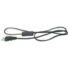 Maitinimo kabelis AC su kištuku 2m, jungikliu ir lituojamais išvadais iki 2.5A PVC 2× 0,75mm² baltas EMOS