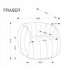 Fotelis Halmar Laisvalaikio kėdė FRASER Kreminė