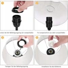 Lampa Rinkinys DWÓCH LAMPEK NOCNYCH Z DWOMA GNIAZDAMI USB I GNIAZDEM E27