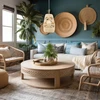 Pakabinamas šviestuvas Natur Planet Lampa wisząca Milagro ARONA ML0352 1xG9 25cm Rattan Boho Klosz Regulowana