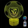 Lampka nocna piłka nożna WKS Śląsk Wrocław 3D LAMP LED