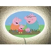 Lampka ścienna ŚWINKA PEPPA rodzina pilot opcja