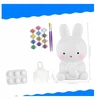 Lamps 3D Rabbit Painting naktinė lempa 12,5 cm rinkinys su dažais