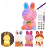 Lamps 3D Rabbit Painting naktinė lempa 12,5 cm rinkinys su dažais