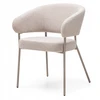 Lamu bouclé beige valgomojo fotelis