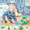 Landtoys MONTESSORI BLOKŲ RŪKIUOJAS PAGAUKITE KIRMŲ AUTOMOBILIŲ MORKŲ IR KIRMŲ DĖLĖLĖS