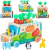 Landtoys MONTESSORI BLOKŲ RŪKIUOJAS PAGAUKITE KIRMŲ AUTOMOBILIŲ MORKŲ IR KIRMŲ DĖLĖLĖS