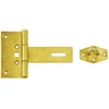 Lankstas su užraktu DMX ZZP 25, 75 x 25 x 25 x 1,5 mm, geltonai cinkuotas