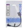 Lankstus HDMI adapteris, 0,2 m, HDMI M / F, UHD DELTACO juodas / HDMI-21E