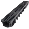 Latakas ZMM-MAXPOL su plastikinėmis pilkos sp. Line grotelėmis, 1000 x 98 mm