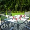Lauko baldų komplektas PATIO Bordo, antracito