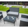 Lauko baldų komplektas PATIO Edwige, juodas