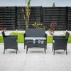 Lauko baldų komplektas PATIO Edwige, juodas