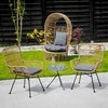 Lauko fotelis-kėdė PATIO Adele rusvai gelsvas