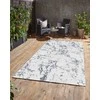 Lauko ir vidaus kilimas CREYA STAR, 230 x 160 cm, baltos sp., 100% perdirbto poliesterio