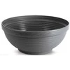 Prosperplast Dekoratyvinis lėkštas gėlių vazonas Misa D30cm/H12.4cm antracito sp./plastikinis