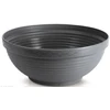 Prosperplast Dekoratyvinis lėkštas gėlių vazonas Misa D30cm/H12.4cm antracito sp./plastikinis