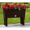 Prosperplast Lauko plastikinis vazonas RATO CASE HIGH, su kojelėmis, rudos sp., 60 x 25 x 46 cm