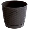 Prosperplast Dekoratyvinis gėlių vazonas Ratolla Round D25cm/H21.9cm tamsiai rudas