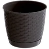 Lauko plastikinis vazonas RATOLLA ROUND, kreminės sp., 19 x 17 cm