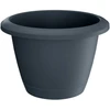 Prosperplast Dekoratyvinis gėlių vazonas Respana Basic D39cm H27.3cm plastikinis/t.pilkas
