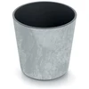 Lauko plastikinis vazonas TUBUS BETON, pilkos sp., 40 x 37 cm
