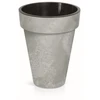 Lauko plastikinis vazonas TUBUS BETON, pilkos sp., 40 x 37 cm