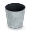 Lauko plastikinis vazonas URBI ROUND, su įdėklu, betono sp., 25 x 25 cm