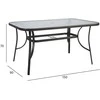 Lauko stalas PATIO Genua, 150 x 90 x 72 cm