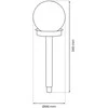 Lauko šviestuvas su saulės baterija IP44 Eko-Light 34cm 6000K juoda