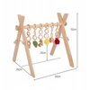 Lavinantis medinis gimnastikos stovas BABY GYM su KiddyMoon pakabukais