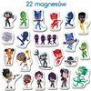 Lean Toys 22 magnesy Piżdżamersi 8x5cm i 3x4cm bezpieczne vaikams od 3 lat