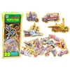 Lean Toys Kūrybingi žaisliniai magnetai, medinės transporto priemonės, mokymasis žaidžiant
