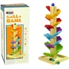 Lean Toys Medinė trasa žaidimas su medžiu