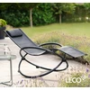 Leco Patogi aliuminio sulankstoma KEDE KĖDĖ Garden Beach Rocking Rocker Šviesiai pilka
