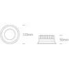 Bikuvalt 9W LED įleidžiamas šviestuvas, juodas, 3000K, 10109D/B/W