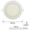 9W LED įmontuojama panelė HOROZ, apvali, su maitinimo šaltiniu, (4200K) natūraliai balta, pakuotėje 2 vienetai