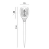Bikuvalt 0,12W LED įsmeigiamas lauko šviestuvas, juodas, 1800K, su saulės baterija