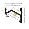 Bikuvalt LED juostos kampinis profilis CORNER10.v2, baltas, 2m