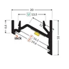 Bikuvalt LED juostos kampinis profilis CORNER12.v2, baltas, 2m