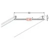 Bikuvalt LED juostos profilio dangtelis C10 CLICK WIDE, 2m