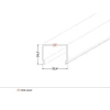 Bikuva.lt LED juostos profilio dangtelis E9 CLICK, baltas, 2m