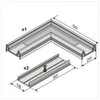 Bikuva.lt LED juostos profilio SURFACE10 kampinis sujungimas L (baltai nudažytas)