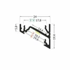Bikuva.lt LED juostos profilis CORNER14 EF/TY, juodas, 2m