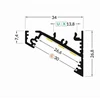 Bikuvalt LED juostos profilis CORNER27, anoduotas, 2m